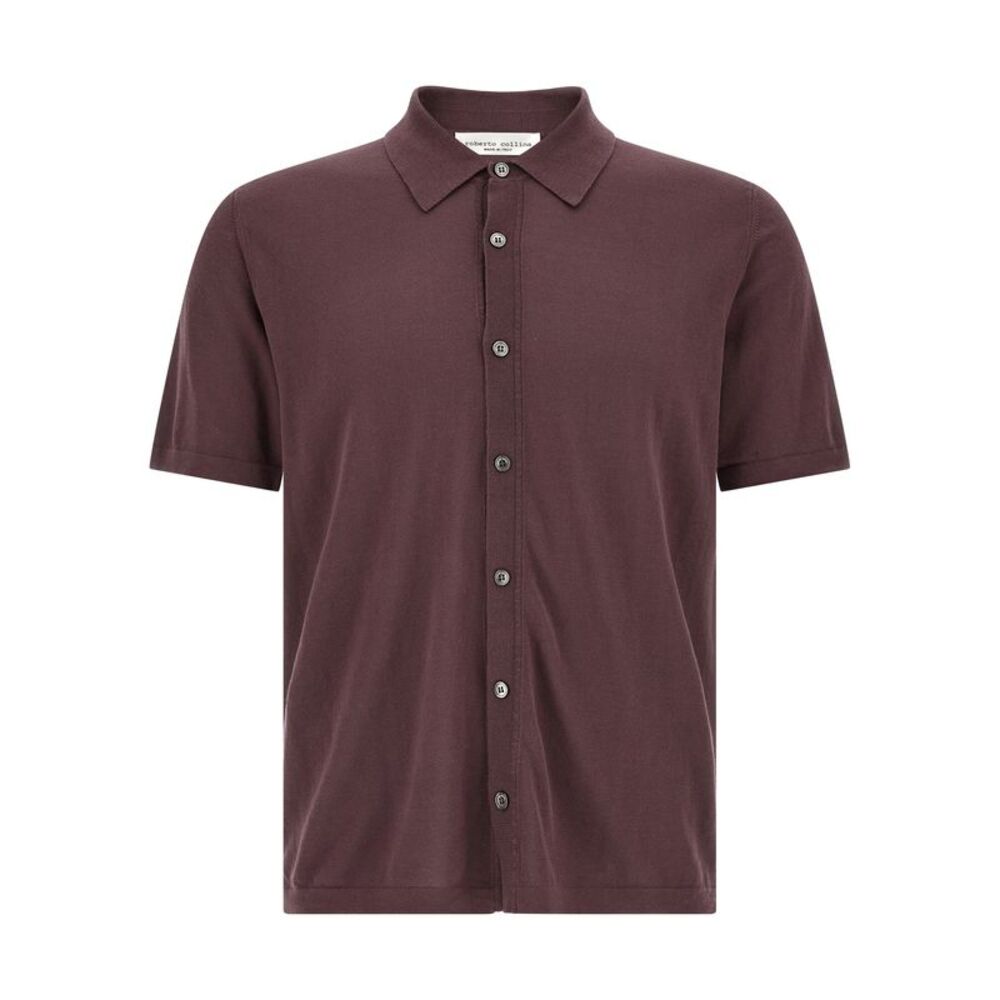 Roberto Collina Bordeaux Cotton Men's Blouse